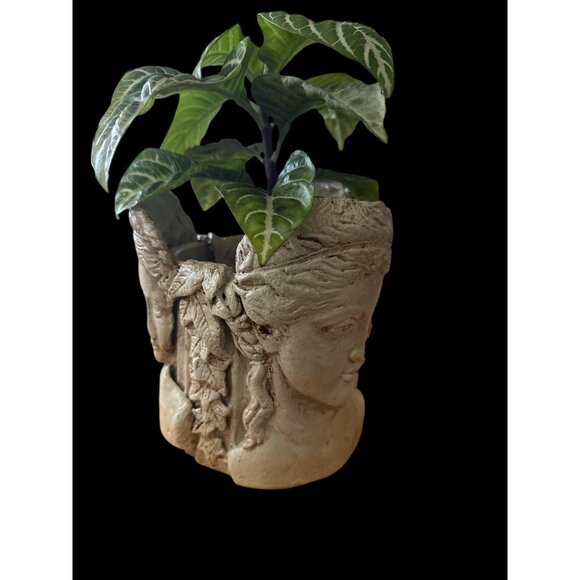 Handmade Persephone Greek Goddess of Spring Pot / Planter Intricate Detailing - Picture 5 of 12